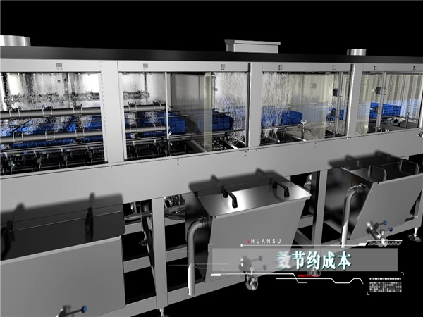 廠家定制，全自動不銹鋼熱水高壓噴淋洗筐機，周轉(zhuǎn)箱清洗機，塑料筐清洗機包郵